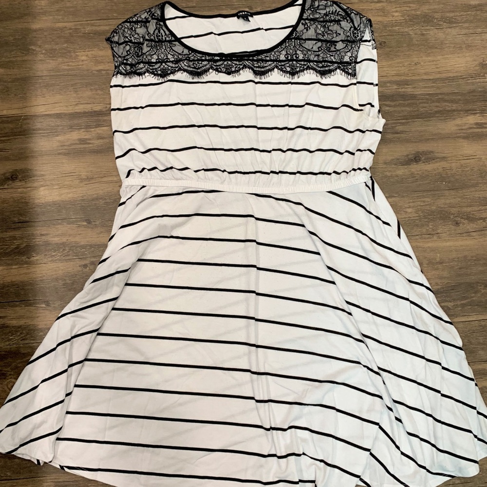 TORRID Black & White Skater Dress